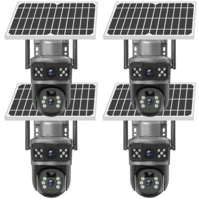4x Camara De Seguridad Solar Inalambricas Para Exterior Con Vision Nocturna HD - Image 1 of 4