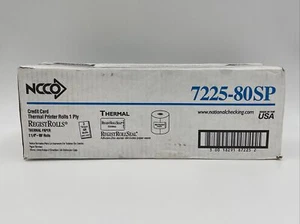 Sealed Case Of 48 NCCO 7225-80SP Thermal Printer Rolls 1 Ply 2.25” - 80’ Rolls - Picture 1 of 4
