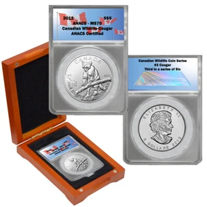 2012 Canada Wildlife Series - Cougar $5 Silver Coin MS70 - Picture 1 of 1