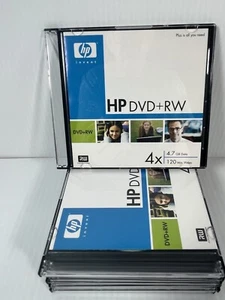 HP Invent DVD+RW 4X 4.7GB Data 120 Min Video Lot 8 DW00021M New - Picture 1 of 5