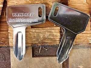 2 keys fits Yanmar & Takeuchi Excavator Heavy Equipment Ignition