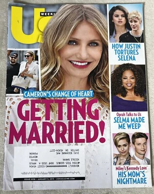 US Weekly Issue 1038 January 5 2015 Magazine Cameron Diaz Justin Bieber Oprah - Image 1 of 4