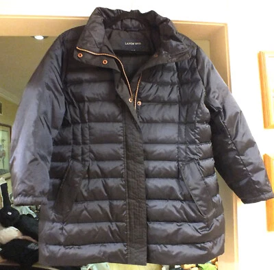 Lands' End женщин темно синий вниз куртки Sz. XL/P 18 новый без ЯРЛЫКОВ - Изображение 1 из 3
