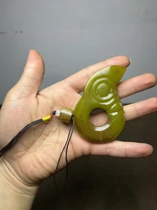 Chinese old jade noble collection Hongshan culture rare pig dragon pendant - Picture 1 of 10
