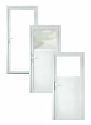 Nebeneingangstür Kunststoff Nebentür Innen öffnend weiß Klarglas Satinato Keller - Bild 1 von 4