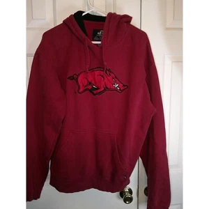 Vintage J America Arkansas Razorbacks Hoodie Pullover Sweatshirt Maroon Mens L - Picture 1 of 3
