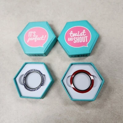 2 Authentic Origami Owl Twist Faces ONLY for Locket NEW in Boxes/Certificate - Image 1 of 4