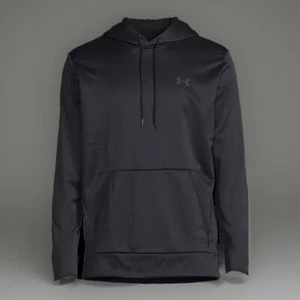 NEW Under Armour Men’s Fleece Hoodie Pullover Murdered Out Black On Black $55.00 - Picture 1 of 19