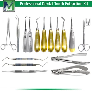 Dental Tooth Extraction Instruments Elevators Forceps Extracting Root Tip Picks - Picture 1 of 4