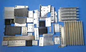 Bundle of Aluminium PCB Heat Sinks Small 3cm to Large 14cm 1.6kg Fin Radials - Picture 1 of 8