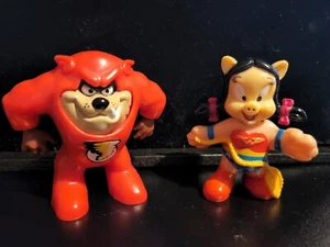 2 piece Lot 1991 McDonald's Looney Tunes Petunia Pig, TAZ Flash Tasmanian Devil - Picture 1 of 14