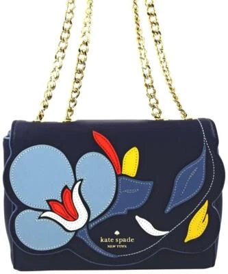 NUEVO Bolso Blazer Kate Spade Briar Lane Floral Edredón Mini Emelyn Cuero Azul $459 Foto 1 de 4