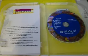 Microsoft Windows 7 Professional Upgrade 32 Bit and 64 Bit Discs with Key - Picture 1 of 9