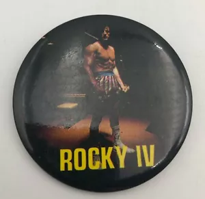 Rocky IV Sylvester Stallone Vintage Movie Original Button Pinback Boxing - Picture 1 of 2