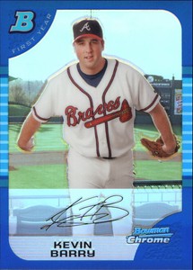 2005 (BRAVES) Bowman Chrome Blue Refractors #232 Kevin Barry /150
