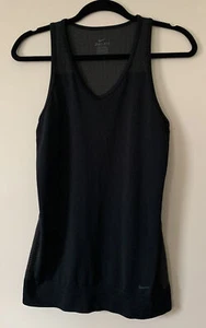 Women’s Small Nike Dri-Fit Jersey Tank Top Black & Grey Chevron Pattern Back - Picture 1 of 9