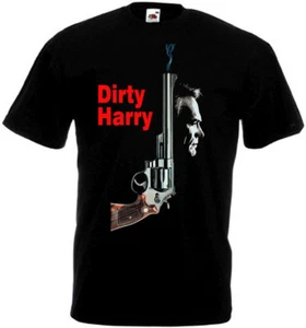 Dirty Harry Film Poster T-Shirt schwarz alle Größen S M L XL 2XL 3XL - Bild 1 von 2