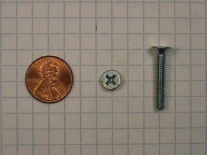 "TORNILLO DE MÁQUINA #(8-32) x 1" ACERO, CABEZA PLANA, UNIDAD PHILLIPS, CHAPADO EN ZINC - Imagen 1 de 1