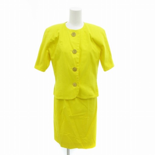 【Gonna】GIVENCHY Vintage Set Up Giacca e Gonna Senza Collo Maniche Corte