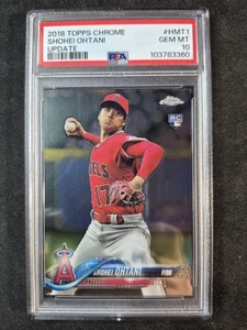 PSA 10 SHOHEI OHTANI 2018 TOPPS CHROME UPDATE PITCHING LA ANGELS RC GEM MINT - Picture 1 of 2