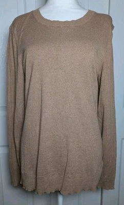 Suéter Banana Republic seda cachemir tostado para mujer talla grande Foto 1 de 4