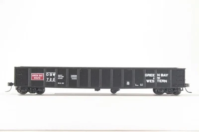 Pintura/calcomanía personalizada HO Roundhouse Green Bay y Western 50 pies Mill góndola #722 + Kd Foto 1 de 4