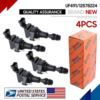 4x Bobinas de encendido UF491 para Chevrolet Captiva Sport 2,4 L 10-15 12578224 Superior Foto 1 de 4