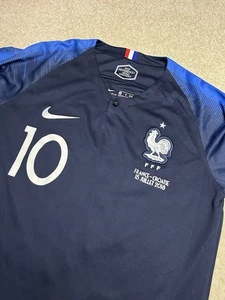 Nike France 2018 World Cup Home Jersey Kylian Mbappe #10 Blue Size Small - Picture 1 of 13