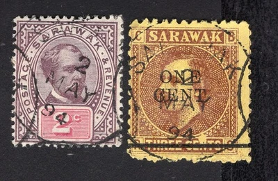 Estampillas Sarawak 1888, 1892 SG#9, 27 usadas Foto 1 de 2