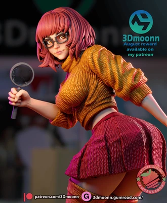 Velma, Scooby Doo, 1/4-1/24, Unbemalt, 3D-Druck, Figur, Statue, 3Dmoonn - Bild 1 von 4
