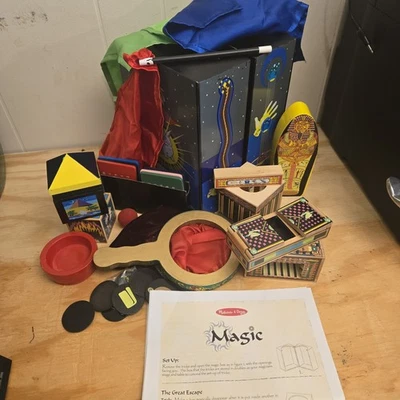 Melissa & Doug Deluxe Solid-Wood Magic Magician Set Box READ - Image 1 of 4