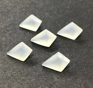 Piedra preciosa suelta corte cometa calcedonia blanca natural AAA para hacer joyas - Imagen 1 de 15