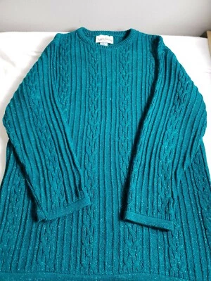 Suéter Diane Von Furstenberg Verde Talla Pequeña Med EE. UU. Navidad Brillante Vacaciones  Foto 1 de 4