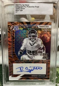 Isaiah Spiller 2022 Pro Set Metal Pre-Production Mojo Tiger 1/1 - Picture 1 of 1