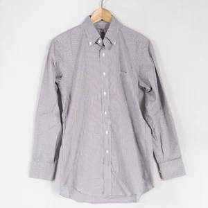 Camisa Uniqlo Para Hombres Pequeña Gris Cuadros Botones Algodón Negocios Informal - Imagen 1 de 8