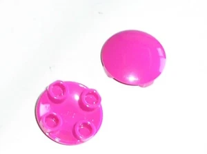 2 x LEGO Magenta Plate Round 2x2 Rounded Bottom 2654 / Set 41374 41175 41312 ... - Picture 1 of 1