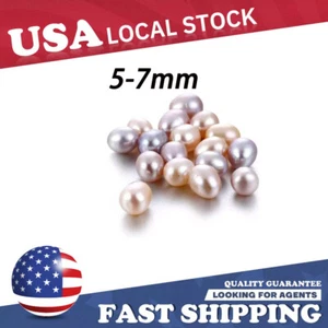 25 Pearls with 5-7mm Oyster Big Natural Freshwater Cultured Pearl/ 1 Vacuum Pack - Picture 1 of 7