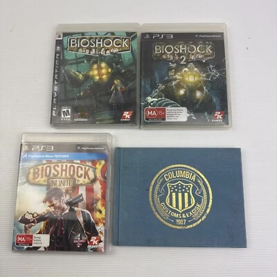 BioShock, BioShock 2 + BioShock Infinite PS3 Game Bundle PlayStation With Book - Image 1 of 4