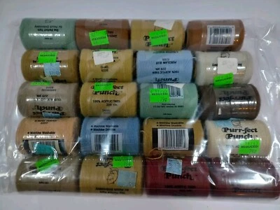 Purr-fect Punch Embroidery Thread Yarn Lot Of 20 Various Colors - Image 1 of 3