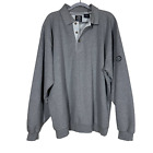 Ahead Authentics Mens Polo Sweatshirt Pullover Size L Gray The ACE Club Logo