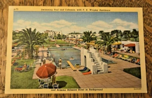 Swimming Pool & Cabanas, Vintage Post Card 1930, Western Publishing Co. - Picture 1 of 2