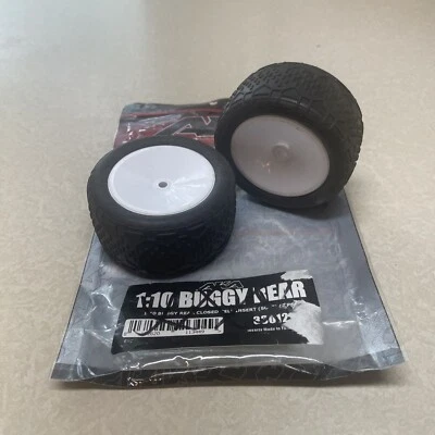 AKA MANILLAR BUGGY 1:10 TRASERO (SUAVE) HEXLITE RUEDA BLANCA NEUMÁTICOS PREMONTADOS Foto 1 de 3