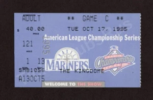 1995 ALCS Gm #5 SERIES CLINCHER 10/17 BAERGA HR Mariners Indians Ticket Stub - Picture 1 of 8