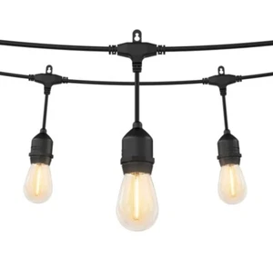 Artika Blaze 20 LED Bulb Outdoor Solar String Lights Matte Black - Picture 1 of 5