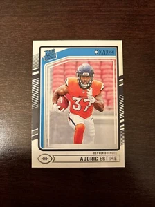 2024 Panini Donruss Rated Rookie Audric Estime #335 Base RC Denver Broncos - Picture 1 of 2