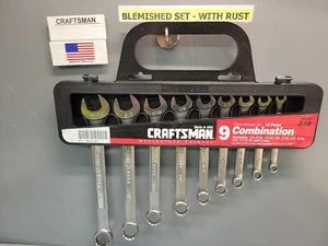 Craftsman 9 Piece SAE Standard Combination Wrench Set  USA  *BLEMISHED* - Picture 1 of 11