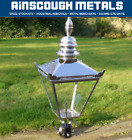 31 Inch High  Stainless Steel  Lamp Top/lantern, 8 Inch at Base  And 17 Inch at