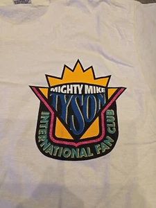 Mighty Mike Tyson DEADSTOCK 80s 90s RETRO Retirado LOGO GUANTES RAROS Camisa De Colección - Imagen 1 de 4