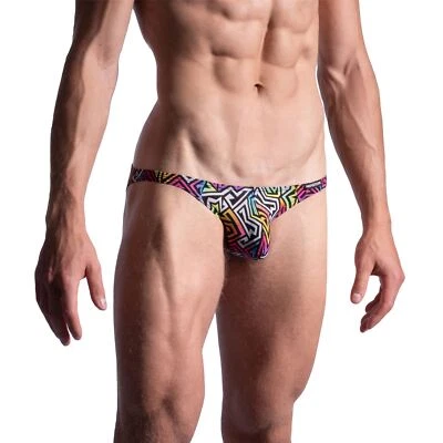 Cueca masculina biquíni masculino Manstore M2183 cintura baixa micro bolsa realçadora - Imagem 1 de 3