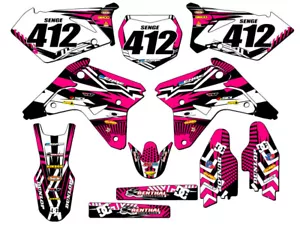 2007 RMZ 450 MAYHEM Pink Senge Graphics Kit Compatible with Suzuki - Bild 1 von 10